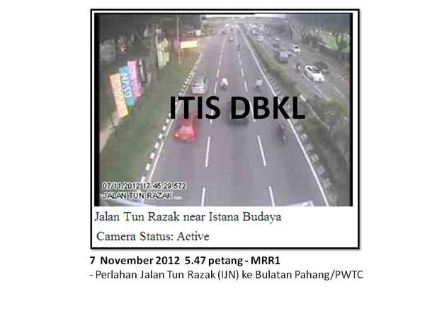kltrafficupdate's tweet image. RT @ITISDBKL 7 November 2012 5.47 petang - MRR1- Perlahan Jalan Tun Razak (IJN) ke Bulatan Pahang/PWTC\n