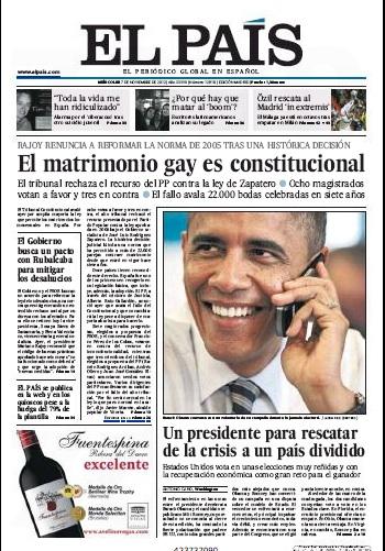 fedsp's tweet photo. A good news front page of the newspaper (for a change)! #Obama #Amaresconstitutional http://t.co/E10CKrRp