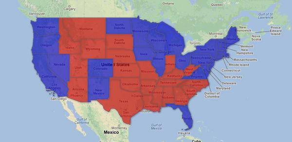 GosurMaps's tweet photo. http://t.co/ccHvz56s  Check Live results for presidential election Barack Obama-Mitt Romney by State. #election2012 http://t.co/fFN4N3j1