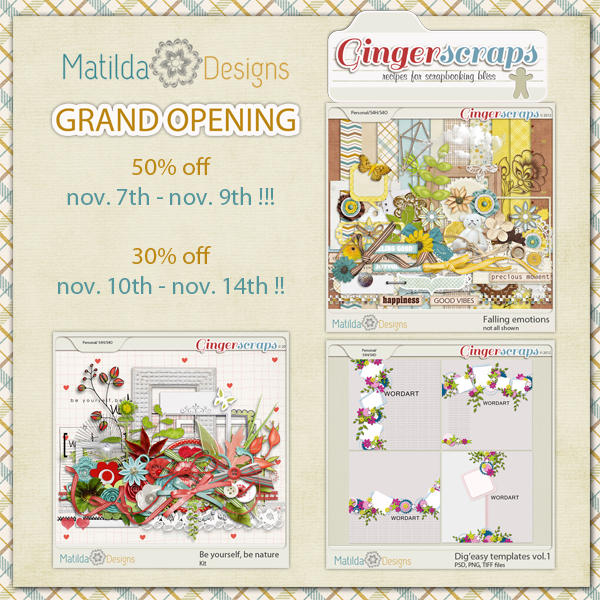 MatildaDesigns's tweet image. Opening store at GS!! ♥
Ouverture de ma boutique chez GS!! ♥
store.gingerscraps.net/Matilda-Design…
