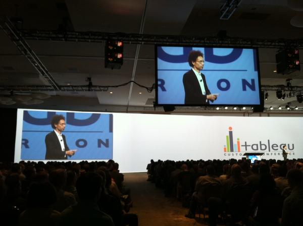 @Malcgladwell takes the stage at #tcc12.  #packedhouse