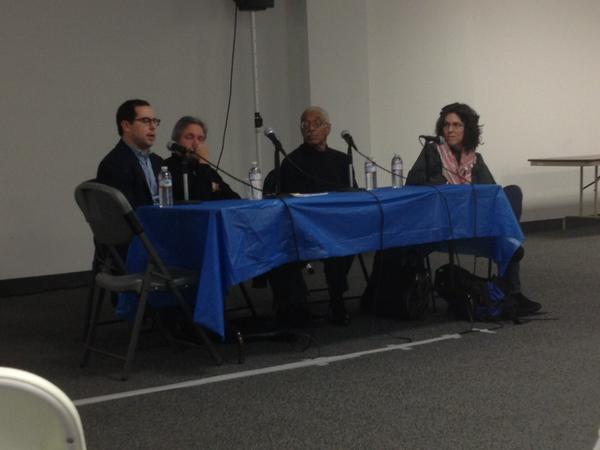 CCCJournalism's tweet image. The panel is underway! With Achy Obejas, David Bernstein, Stephen Franklin and Salim Muwakkil
