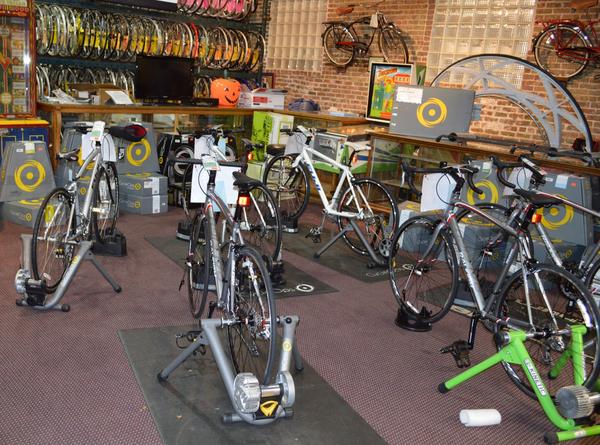 budgetbicycle's tweet photo. Can't decide what trainer to ride through the winter? Stop by and try them all! #winteriscoming http://t.co/8qFfnvtG