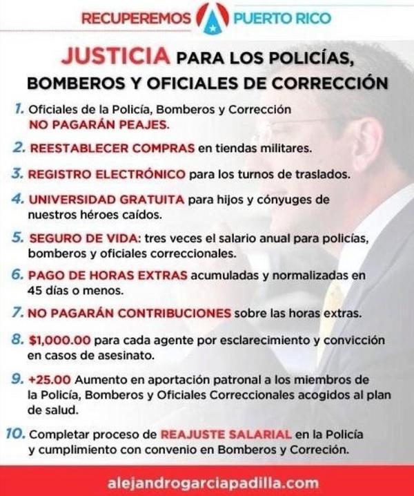 .<a href="/Conapol/">CONAPOL</a> @notiuno Esperamos q el nuevo gobernador <a href="/agarciapadilla/">Alejandro</a> cumpla con sus promesas hacia Policías <a href="/BomberosPR/">Bomberos P.R</a>