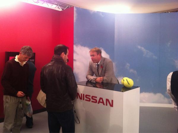 Our tennis ambassador <a href="/markpetchey/">Mark Petchey</a> is on the #Nissan stand at <a href="/ATPWorldTour/">ATPWorldTour</a> now!