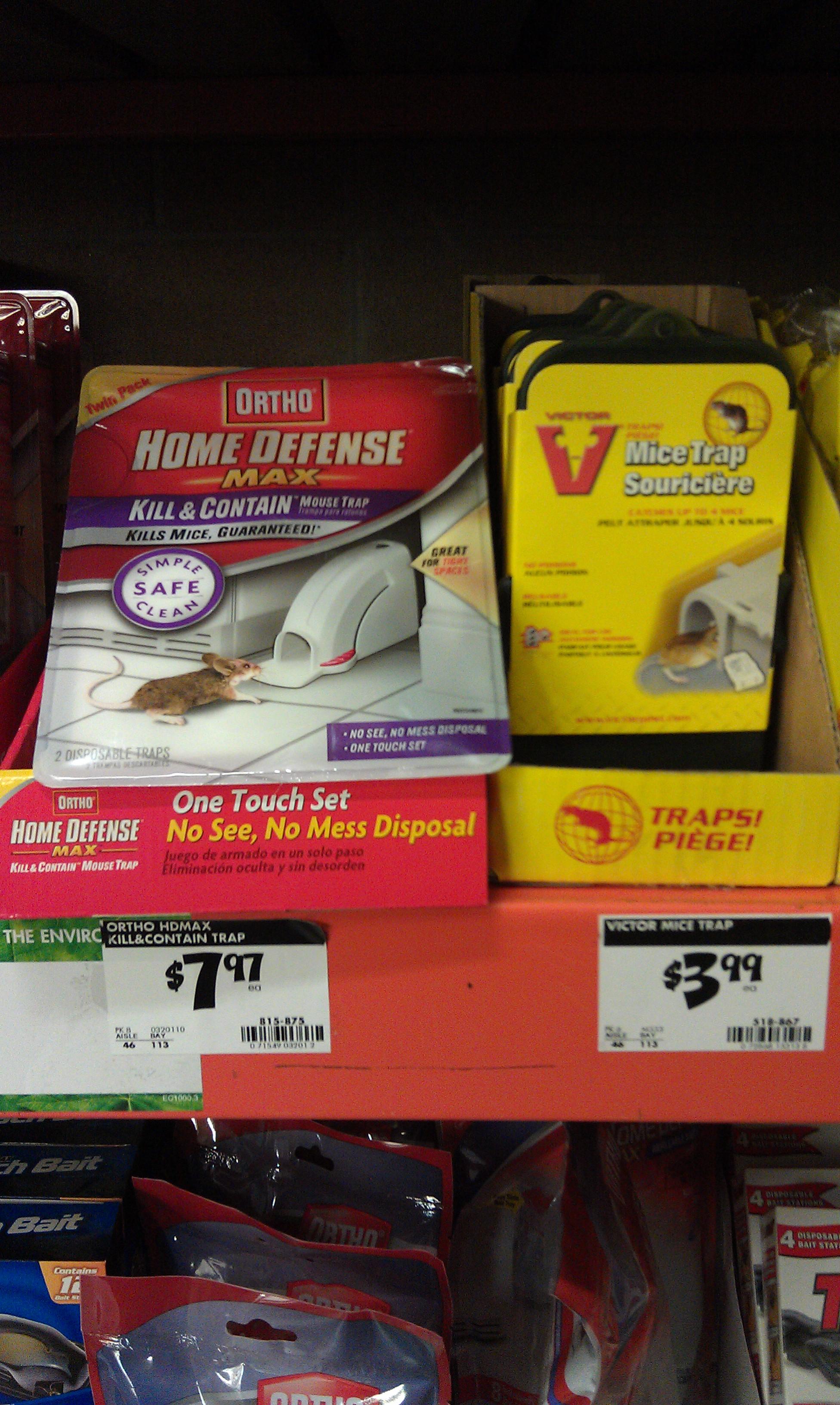 Ortho Home Defense Max Disposable Kill And Contain Mouse Trap