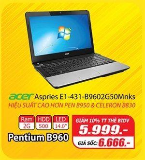 vancloudy92's tweet image. Laptop Acer Pentium B960 hiệu suất cao Giá cực Sốc 5.999K
mediamart.vn/san-pham/lapto…