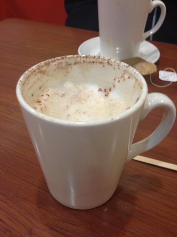 eleveneleveninc's tweet photo. Sitting in Greggs drinking cappuccino listening to #blink182 ... Life is good http://t.co/jNhtj1li
