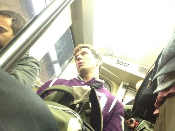 nutsaq's tweet image. This guy sleeping on the subway seems to be having a wet dream. He's getting freaky! #thisisgrand #stealthpic