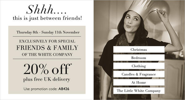 BloggerRelation's tweet image. Exclusive 20% off discount at #TheWhiteCompany with code AB426 - bit.ly/SOSmoZ  #TWCVIP #luxchat