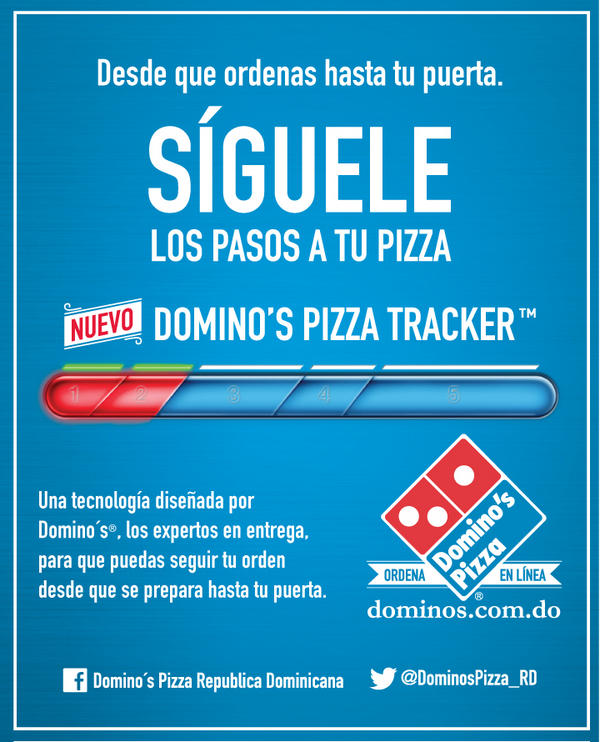 DominosRD's tweet image. ¿No sabes dónde está tu pizza?
Síguele los pasos con #PIZZATRACKER!