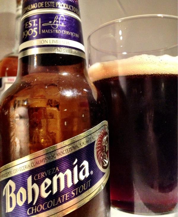 Bohemia Chocolate Stout... No has vivido si no la has probado... Ven a #WingsArmyMexico y pidela #CervezaArtesanal