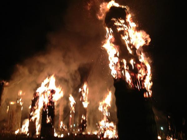 大松明の今。