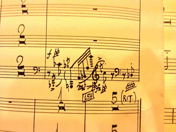 Peeteer's tweet image. John Cage bassoon parts. Woo. #gettingnowhere