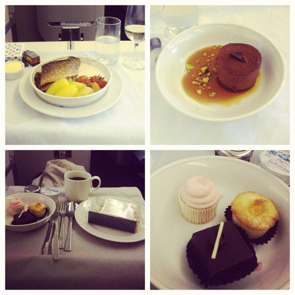 LauraEWare's tweet photo. my recent #britishairways #clubworld culinary adventure. yum. http://t.co/9KFpdGN9