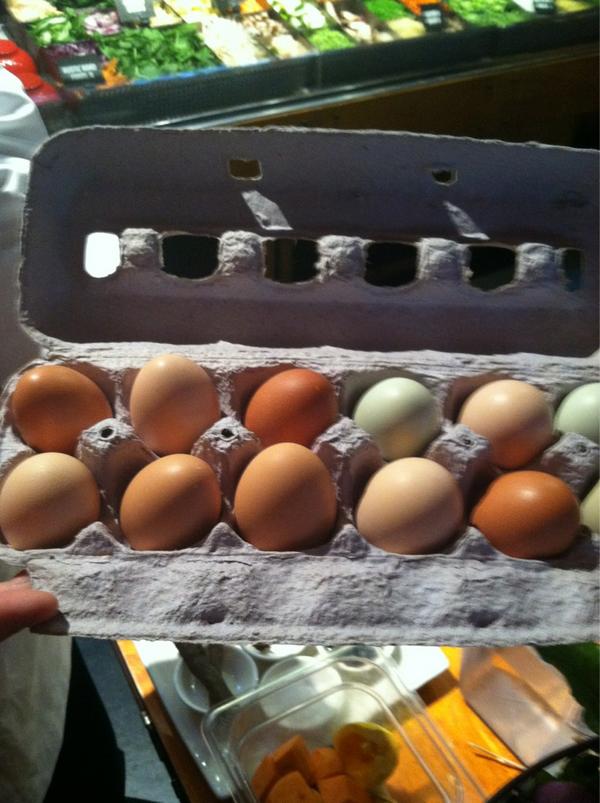Farm fresh eggs from <a href="/RusticRoadFarm/">Rustic Road Farm</a> at #BigBowl on Cedar.