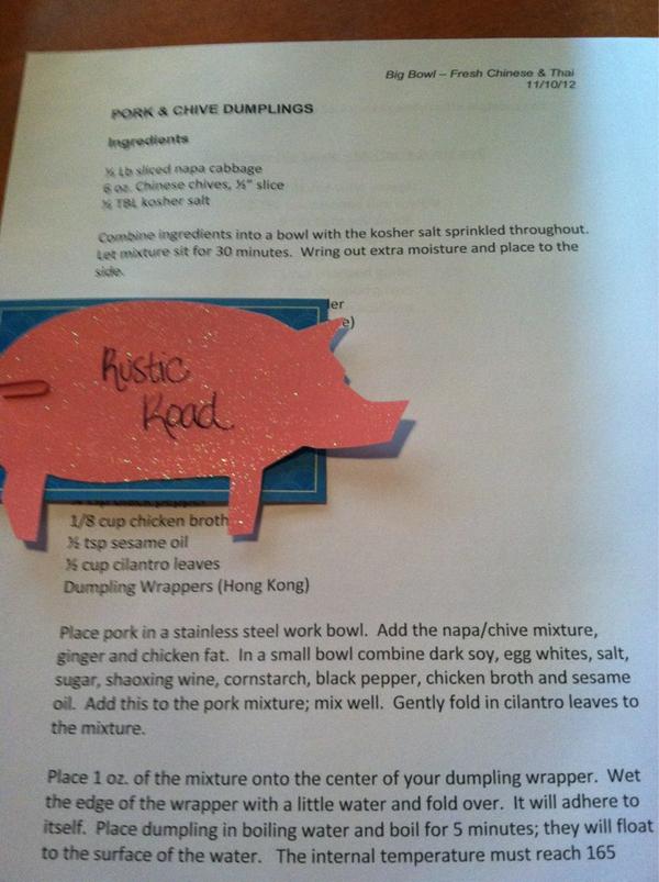 Recipes and a fun packet for our guests at the <a href="/RusticRoadFarm/">Rustic Road Farm</a> cooking demo at #BigBowl on Cedar. @BigBowlParties
