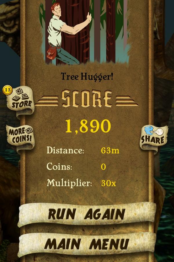I got 1,890 points while escaping from demon monkeys. Beat that! bit.ly/TempleRunGame #TempleRun