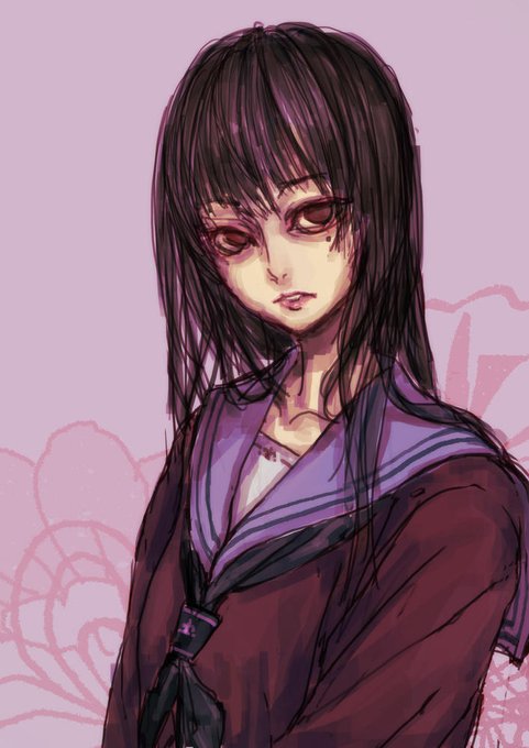 最近描いた絵その3です。女の子を描きました。僕は少し鬱っぽい感じのする女の子が好きです。 