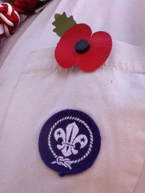 Well done to all the scouting family for turning out to remember those who gave their lives so that we can live.