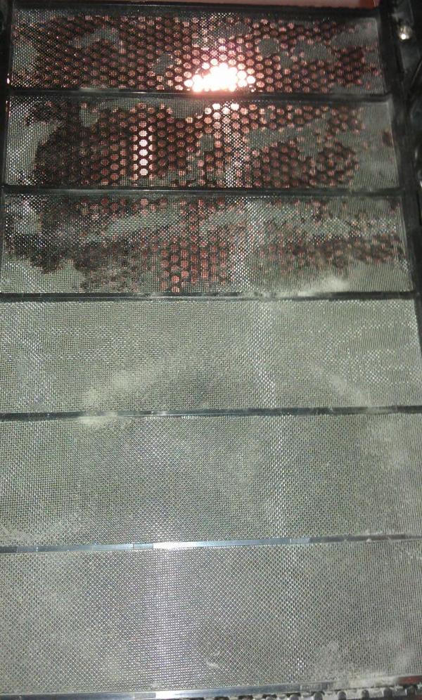 Cleaning out PC cases, not for the faint hearted, or asthmatic! Top half has been cleaned, bottom half yet to be done!