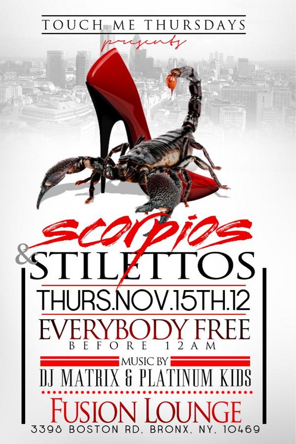 PlayBoy_tdl's tweet photo. Get to Fusion early Thursday {Everybody FREE b4 12 plus 2 for 1 drinks b4 12} "Scorpios &amp; Stilettos" http://t.co/7t8OZ0nB
