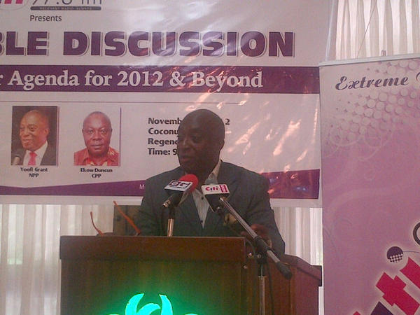 Citi973's tweet image. We are not going to export our logs and import toothpicks -Yoofi Grant at #citifmroundtable #ghvotes