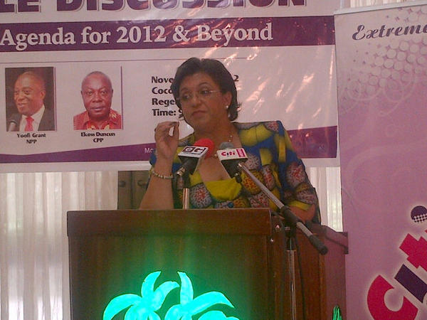 Citi973's tweet image. We all want to be better as far as trade is concerned - Hannah Tetteh #ghvotes #citifmroundtable