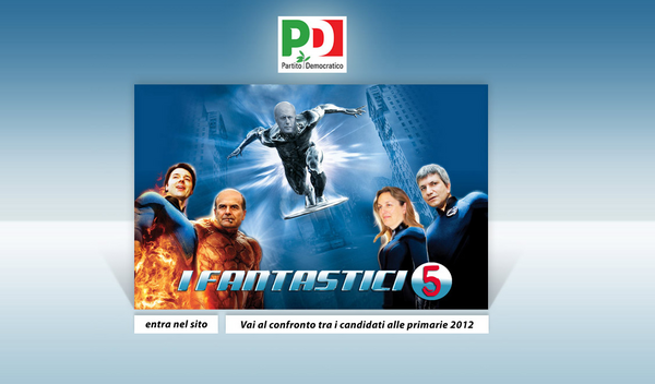 AlexOnAir's tweet photo. Ci mancavano solo i #Supereroi... From HomePage #PD #Primarie #Fantastici5 http://t.co/PGKcpYSk