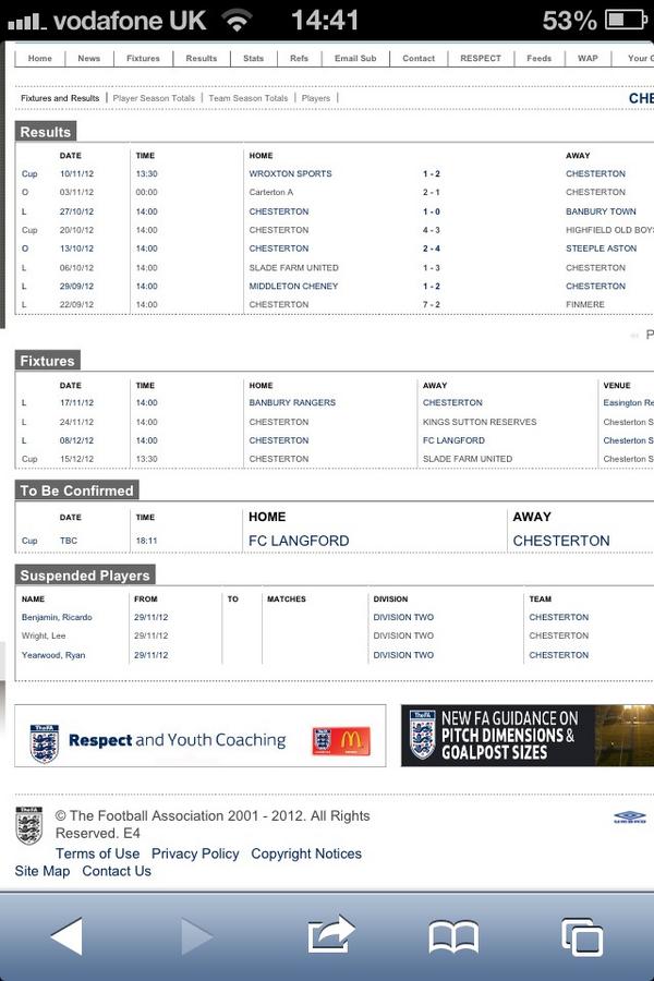 Chesterton FC tweet media