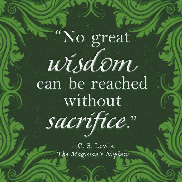 OfficialNarnia's tweet photo. "No great wisdom can be reached without sacrifice." http://t.co/8wDLBmDU