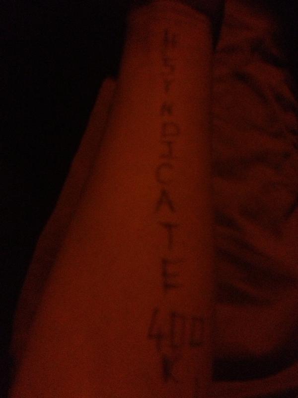 MikieLannon's tweet image. #Syndicate400k My Arm ! :D