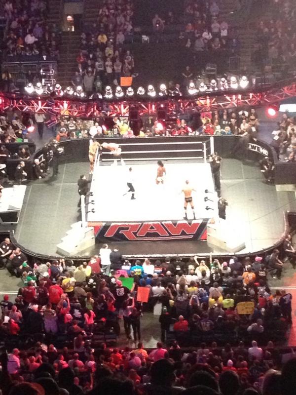 sesh_28's tweet photo. Live from #raw http://t.co/Mp54lvR6