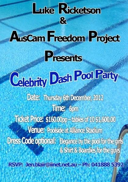 .<a href="/lukericketson/">Luke Ricketson</a> is organising a charity dinner to raise money for The AusCam Freedom Project. Would love u 2 join us...