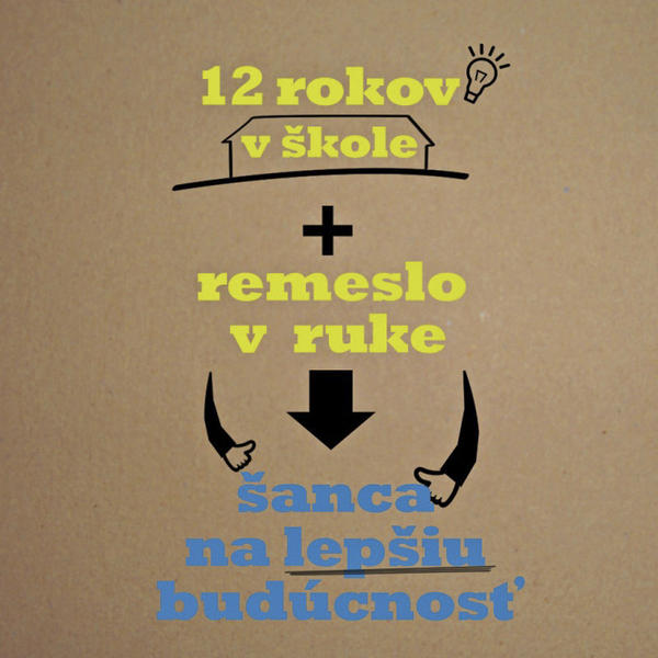 Aspoň 12 rokov vzdelávania + remeslo v ruke = šanca na lepšiu budúcnosť (pre nás všetkých, pre Slovensko!)