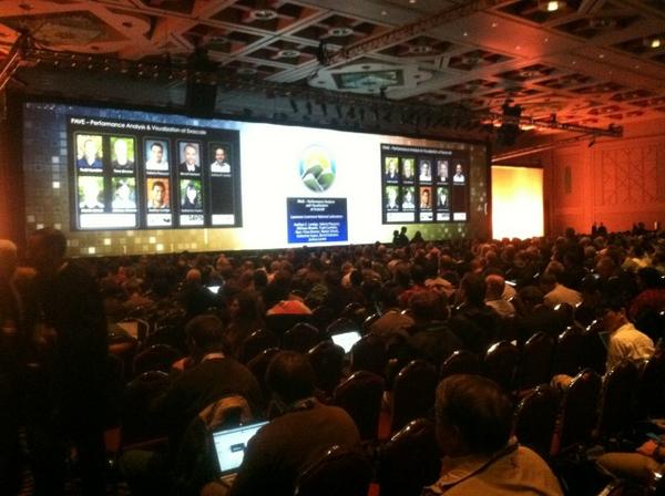 Joab_Jackson's tweet image. The opening keynote #SC2012 Salt Lake City