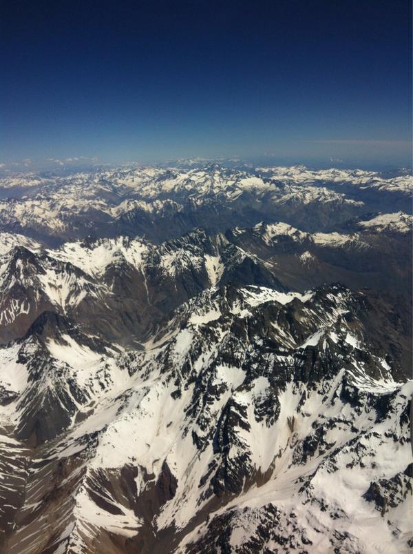 My view of the Chilean Andes yesterday ...beautiful.