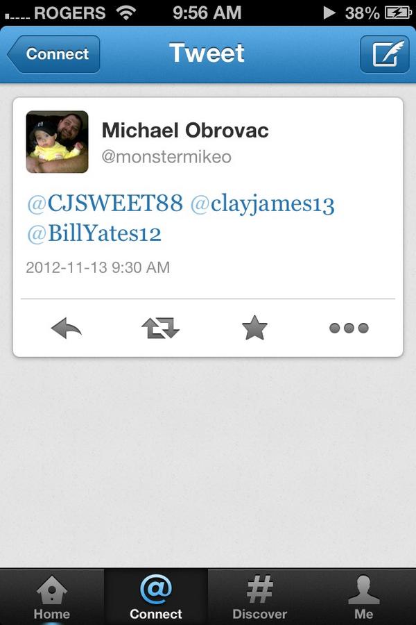 BillYates12's tweet image. @monstermikeo @cjsweet88 @clayjames13 Learn how to work the Twitter.  #BlankMessage