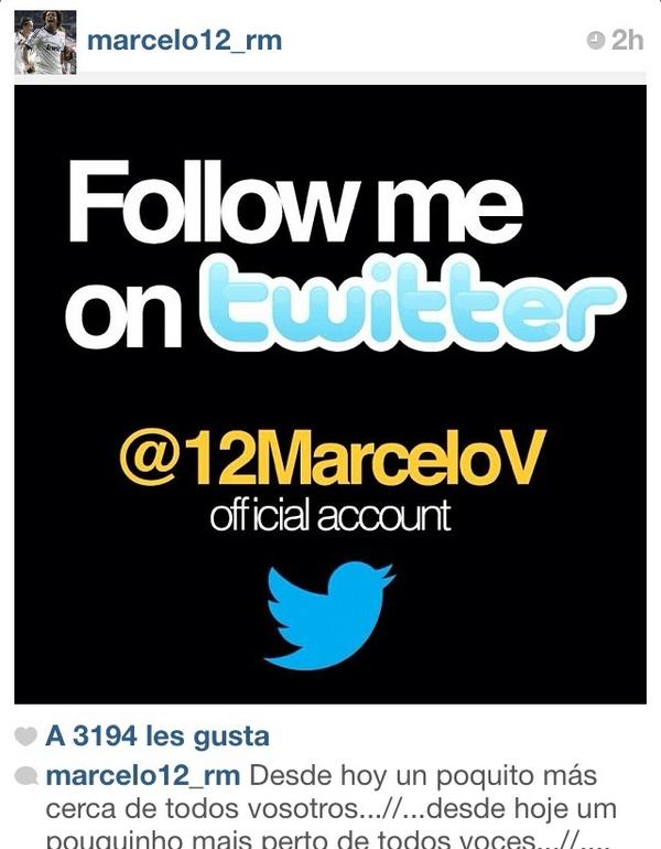 Guess who is in Twitter now OMG I'm gonna die :') Welcome <a href="/12MarceloV/">MarceloM12</a>