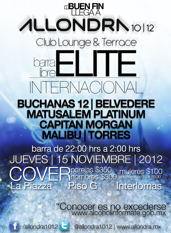 Allondra1012's tweet photo. ESTE FIN ALLONDRA CON TODO! Barra libre INTERNACIONAL ELITE! Jueves, viernes y sábado, a partir de las 22:00 http://t.co/mGElzYn9