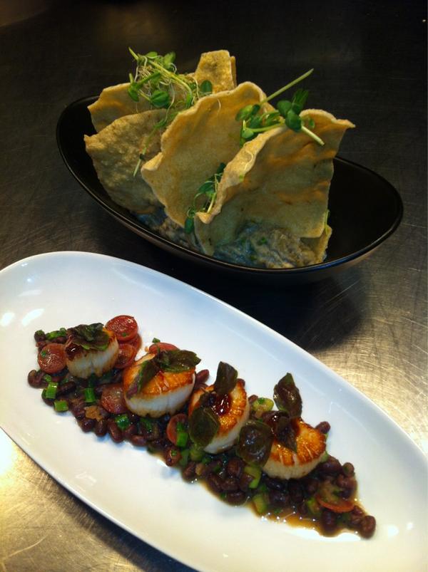 GirlSoju's tweet photo. Goma spiced steamed eggplant and citrus cured swordfish http://t.co/WeXwpdON