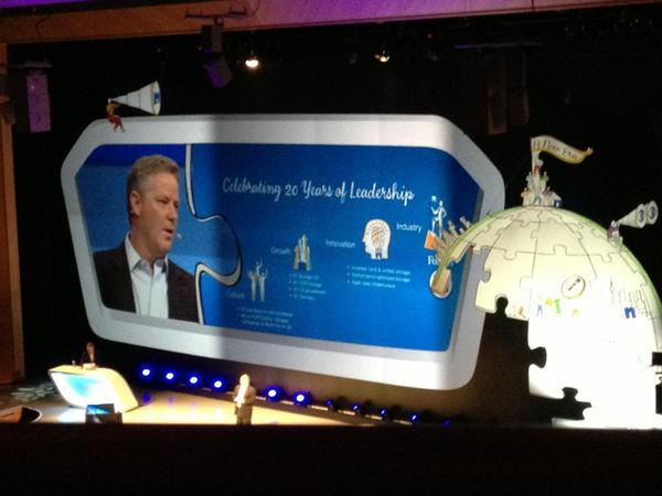 JanMerivirta's tweet photo. 20 years of leadership. Great. #NTAPinsight #NetApp http://t.co/M6LXNjDv