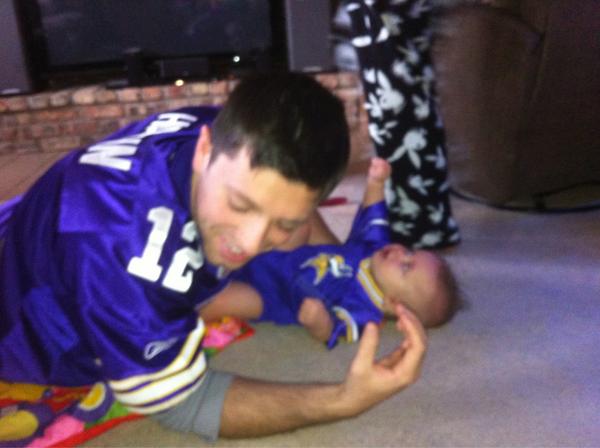olination's tweet photo. Chayten loves his godfather! @Mikefergu http://t.co/DgkgDzEj