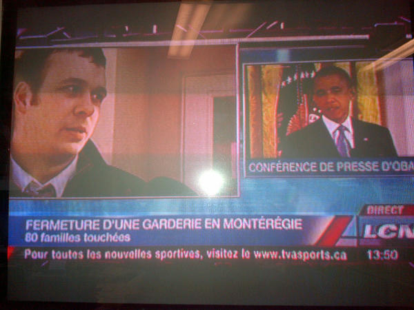 PaulJournet's tweet photo. Le président Obama commente la fermeture d'une garderie en Montérégie http://t.co/L4nCvpCg