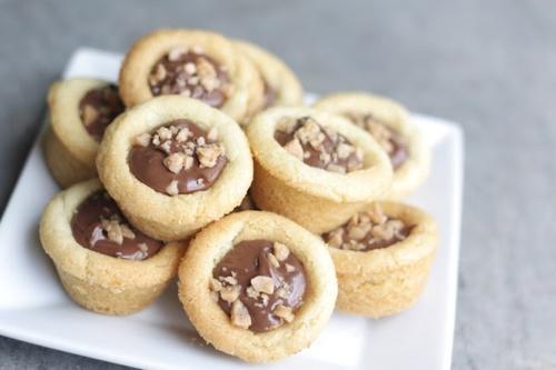 Nutella Filled Sugar Cookie Cups