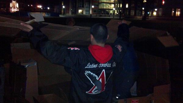 lambdasdotcom's tweet image. “@UConnFSL: @lambdasdotcom building cardboard shelter for #HomelessSleepout w/ @UConnIGC @ConnPIRG http://t.co/WvkDKBRR” #XiChapter