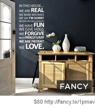 fandy_d's tweet photo. In this House Vinyl Wall Sticker http://t.co/JWIMYmgs via @thefancy http://t.co/besQEdj9