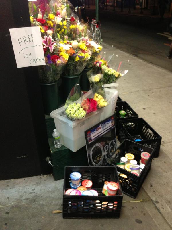 juminowicz's tweet image. Post-Sandy free ice cream crates.
