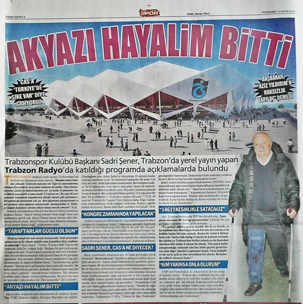 TrabzonRadyo's tweet photo. Sadri Şener'in Trabzon Radyo'da Temiz Futbol'a yaptığı açıklamaları, SABAH Spor Ekinde okuyabilirsiniz. @ulas_ugras http://t.co/Cq9z3boP