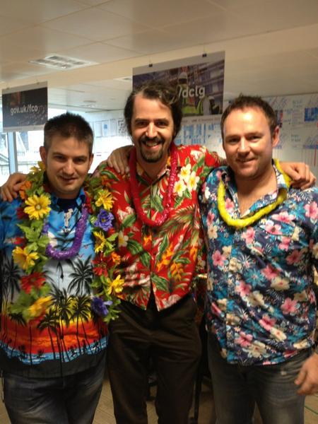 Sporting the hawaiian look at GDS